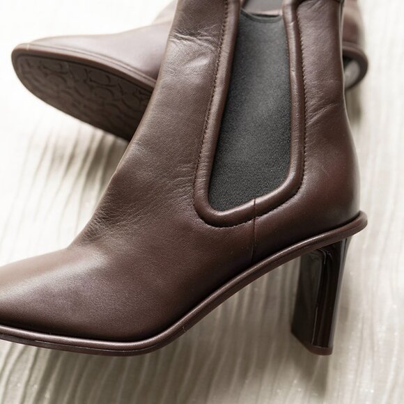 Coach Womens Geneva Leather Bootie Size 7 in Maple Leather New NWOB Boots $295 - Picture 4 of 8